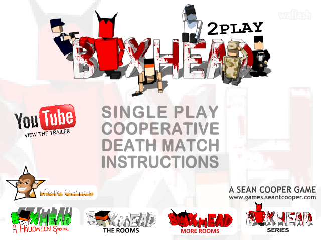 박스헤드 2인용 (Boxhead 2Play Rooms) 게임 화면 1