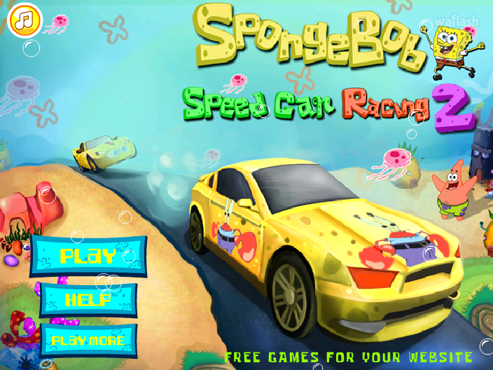 스폰지밥 스피드카 레이싱 2 (Spongebob Speed Car Racing 2) 게임 화면 2