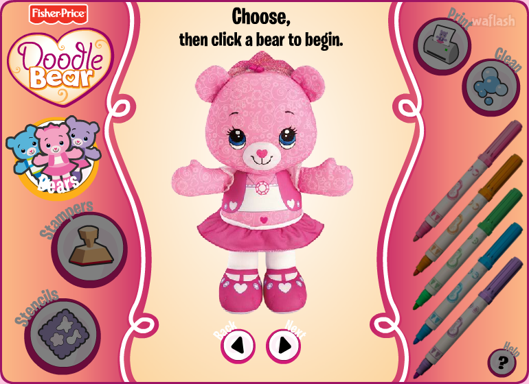 두들 베어 (Doodle Bear): Doodle, Stamp and Draw! 게임 화면 1