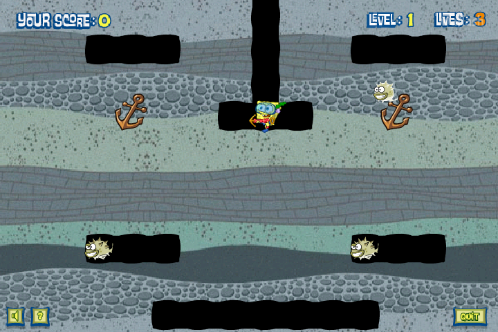 스폰지밥 씨 몬스터 스무쉬 (SpongeBob Sea Monster Smoosh) 게임 화면 1