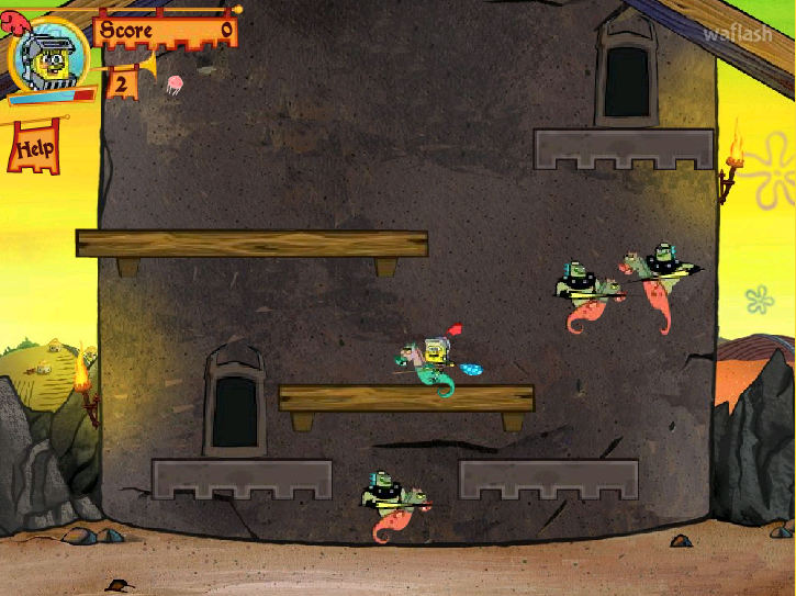 스폰지밥 던스 앤 드래곤스 (SpongeBob SquarePants: Dunces and Dragons) 게임 화면 1