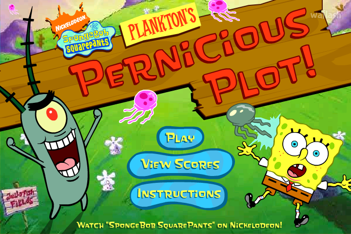 스폰지밥 - 플라크톤의 사악한 음모! (Plankton's Pernicious Plot) 게임 화면 1