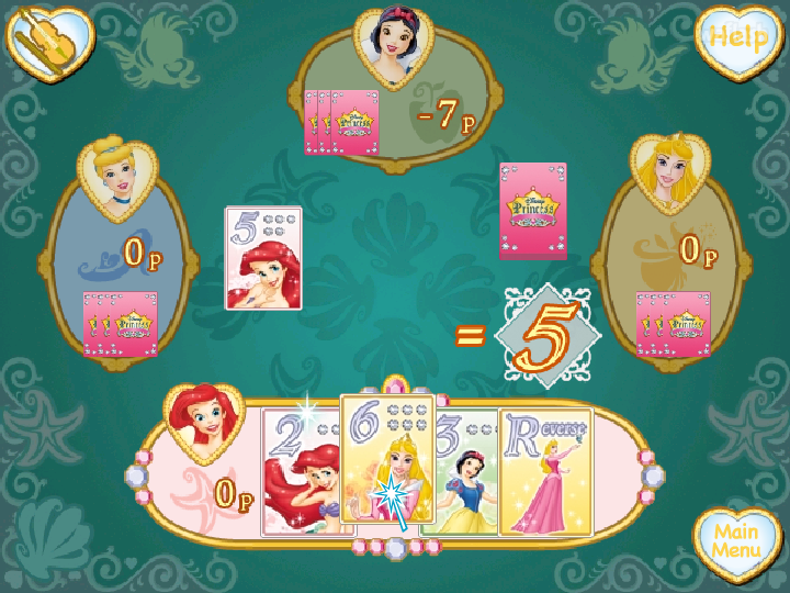디즈니 공주들의 12 카드게임 (Disney Princess 12 Card Game) 게임 화면 1