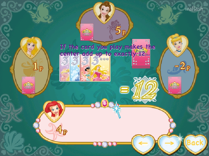 디즈니 공주들의 12 카드게임 (Disney Princess 12 Card Game) 게임 화면 5
