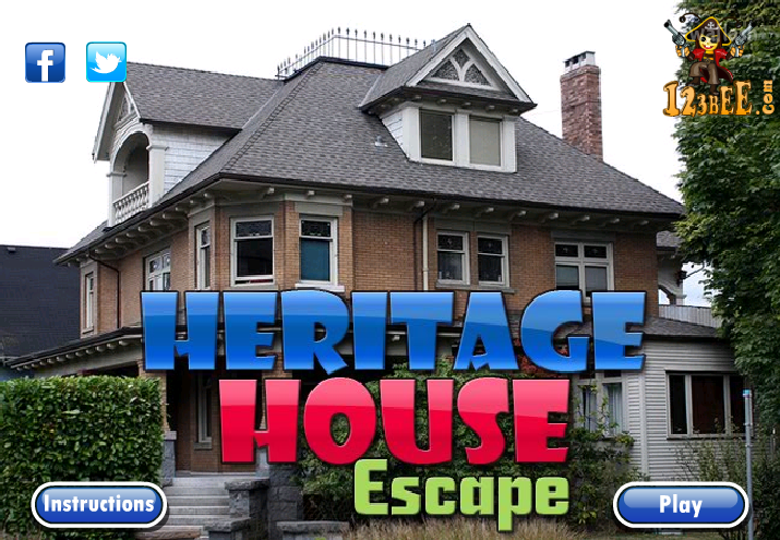 헤리티지 하우스 탈출 (Heritage House Escape) - 123bee 게임 화면 2