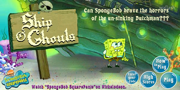 스폰지밥 쉽 오 굴스 (Spongebob Ship O' Ghouls) 게임 화면 2