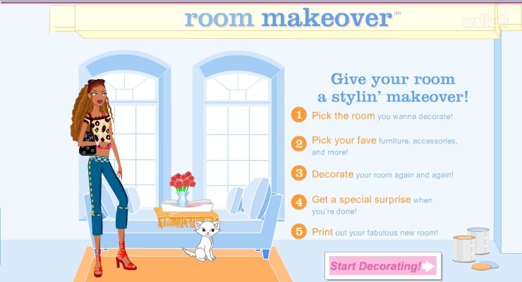 마이씬 룸 메이크오버 (My Scene Room Makeover) 게임 화면 2