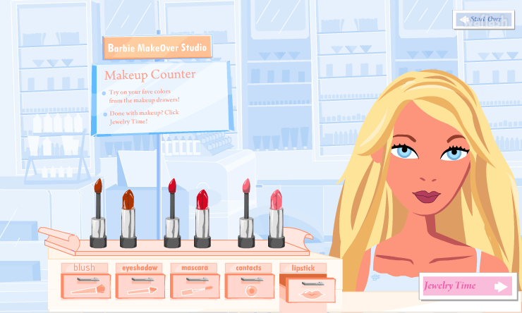 바비 메이크오버 스튜디오 (Barbie MakeOver Studio) 게임 화면 1