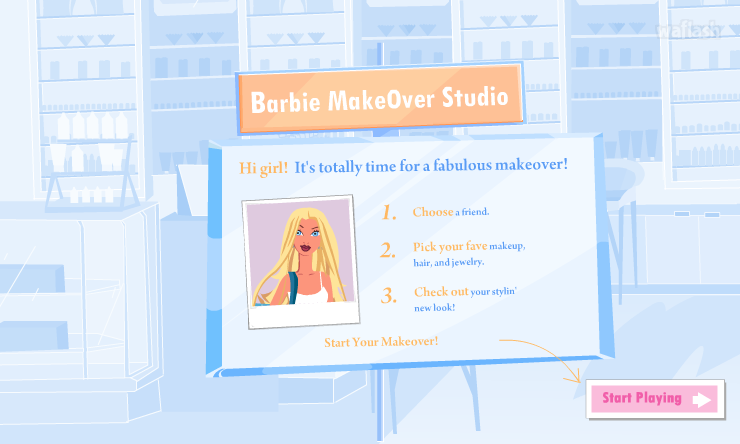 바비 메이크오버 스튜디오 (Barbie MakeOver Studio) 게임 화면 2