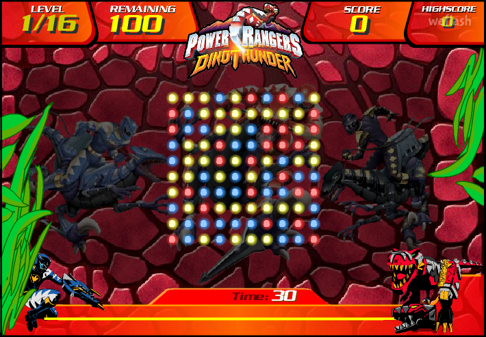 파워레인저 다이노썬더 젬스 (Power Rangers Dino Thunder: Gems) 게임 화면 1