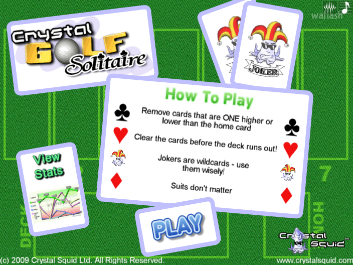 크리스탈 골프 솔리테어 (Crystal Golf Solitaire) 게임 화면 2