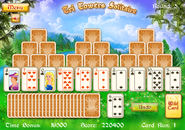트리 타워즈 솔리테어 (Tri Towers Solitaire) 게임 화면 1