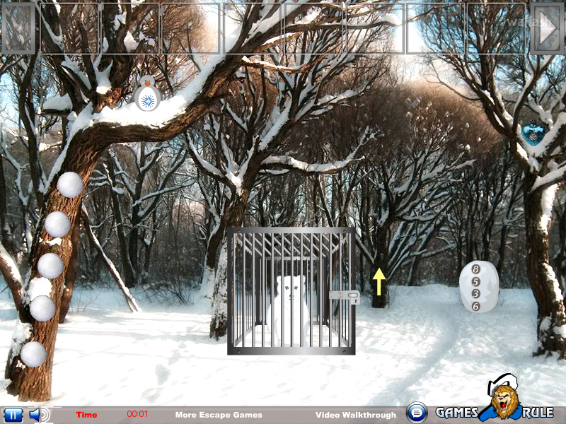 흰곰 탈출 (Snow Bear Forest Rescue) 게임 화면 1