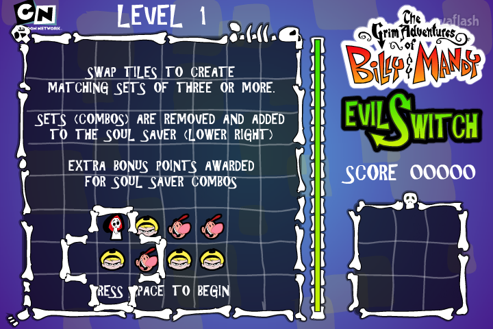 빌리와 맨디 게임: 에빌 스위치 (Billy and Mandy Game: Evil Switch) 게임 화면 2