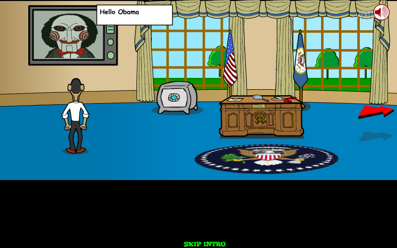 오바마 쏘우 게임 (Obama Saw Game) 게임 화면 1