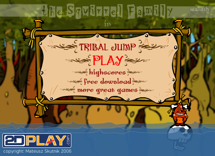스쿼럴 패밀리 인 트라이블 점프 (The Squirrel Family in Tribal Jump) 게임 화면 1