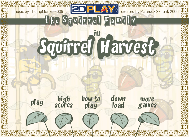 스쿼럴 패밀리 인 스쿼럴 하베스트 (The Squirrel Family in Squirrel Harvest) 게임 화면 1