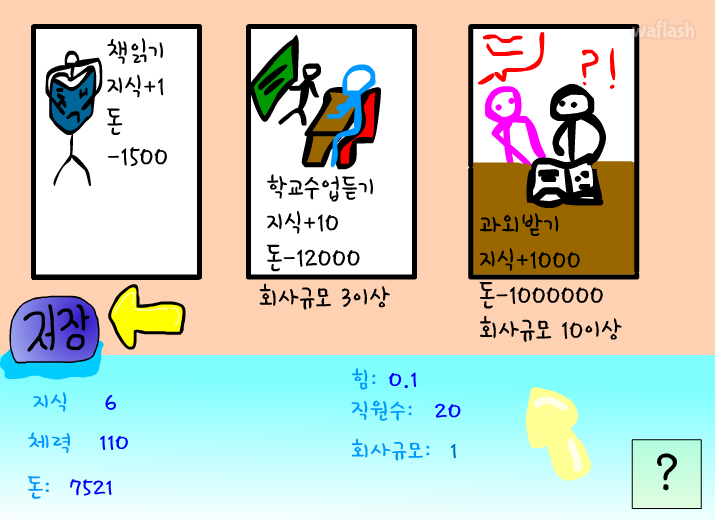 회사 운영 - 돈벌기 게임 화면 3