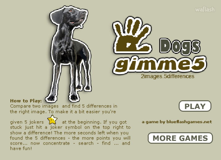 틀린그림찾기 - Gimmes5 Dogs 게임 화면 1