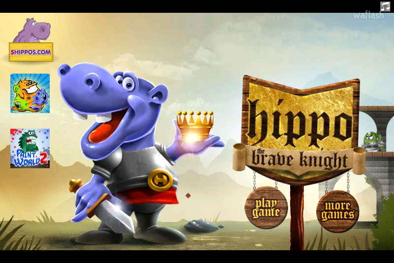 히포 더 브레이브 나이트 (Hippo the Brave Knight) 게임 화면 1