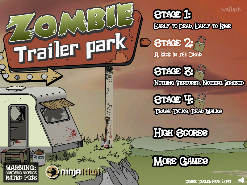 좀비 트레일러 파크 (Zombie Trailer Park) 게임 화면 1