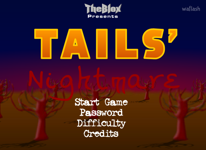 테일즈 나이트메어 (Tails' Nightmare) 게임 화면 1