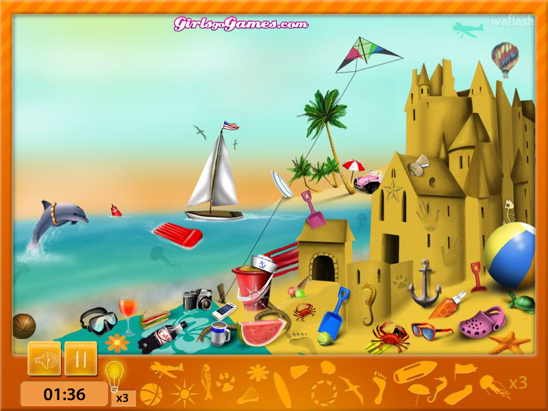 샌드 캐슬 숨은그림찾기 - Sand Castle Hidden Objects 게임 화면 2