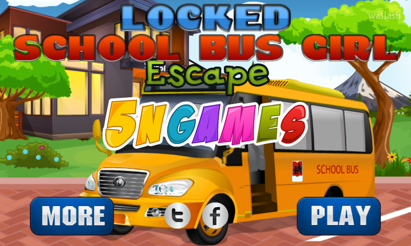 잠긴 스쿨 버스 소녀 탈출 - Locked School Bus Escape 게임 화면 1