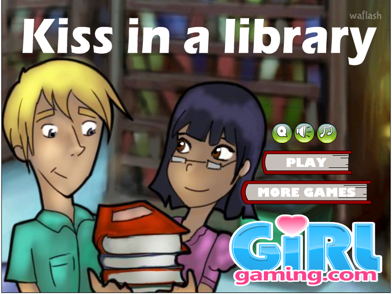 도서관에서 키스 - Kiss in a library 게임 화면 1