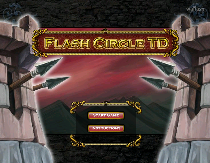 플래시 서클 타워 디펜스 (Flash Circle TD) 게임 화면 1