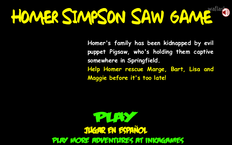 호머 심슨 쏘우 게임 (Homer Simpson Saw Game) 게임 화면 1