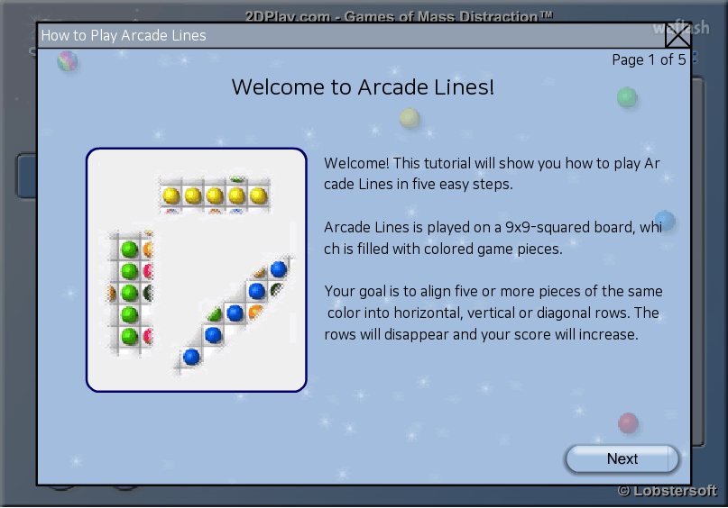 아케이드 라인스 (Arcade Lines) 게임 화면 2