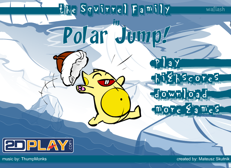 스쿼럴 패밀리 인 폴라 점프 (The Squirrel Family in Polar Jump) 게임 화면 1