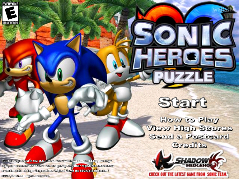 소닉 히어로즈 퍼즐 (Sonic Heroes Puzzle) 게임 화면 1