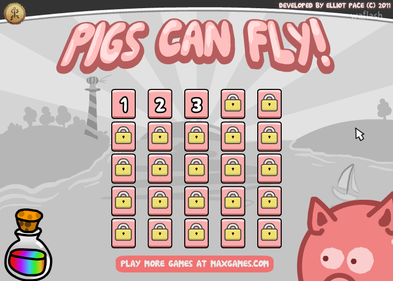 피그스 캔 플라이 (Pigs Can Fly!) 게임 화면 1