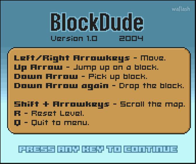 BlockDude 게임 화면 2