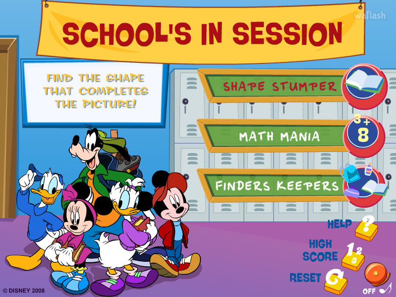 디즈니게임 - 스쿨즈 인 세션 (School's in Session) 게임 화면 1