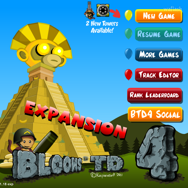 풍선 타워 디펜스 4 확장판 (Bloons TD 4 Expansion) 게임 화면 1