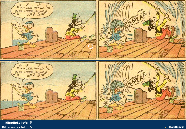 틀린그림찾기 - 도널드 덕 디퍼런스 (Donald Duck Differences) 게임 화면 2
