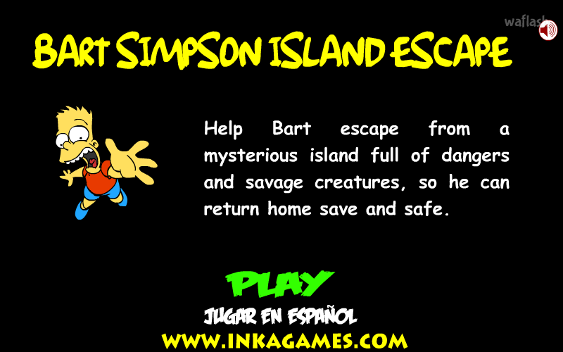 바트 심슨 아일랜드 이스케이프 (Bart Simpson Island Escape) 게임 화면 1