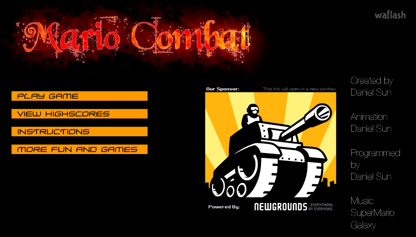마리오 컴뱃 (Mario Combat) 게임 화면 1