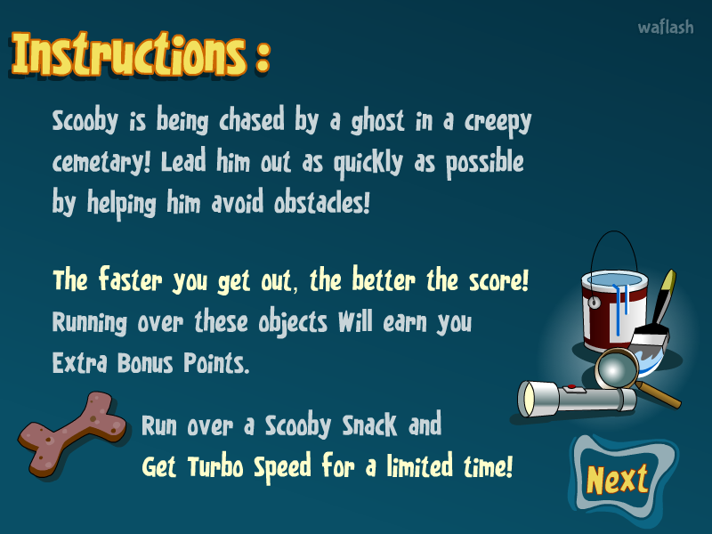 스쿠비 두 무덤 달리기 (Scooby-Doo 1000 Graveyard Dash) 게임 화면 2