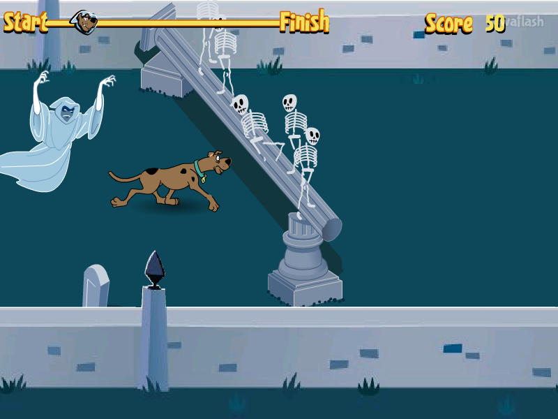 스쿠비 두 무덤 달리기 (Scooby-Doo 1000 Graveyard Dash) 게임 화면 4