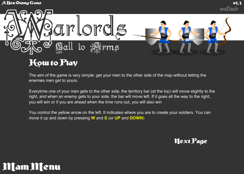 워로드 (Warlords) 게임 화면 2