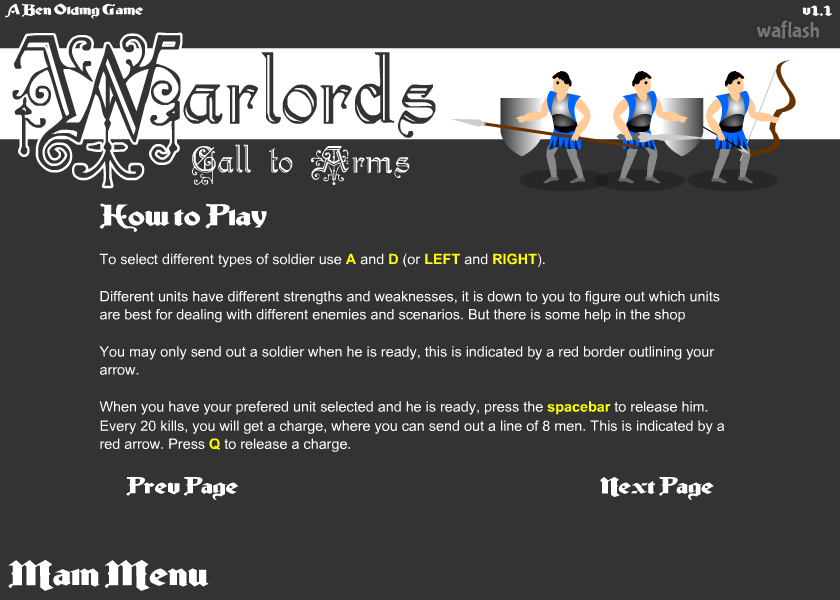워로드 (Warlords) 게임 화면 3