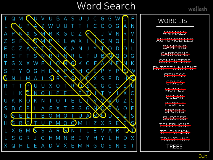 워드 서치 (Word Search) 게임 화면 2