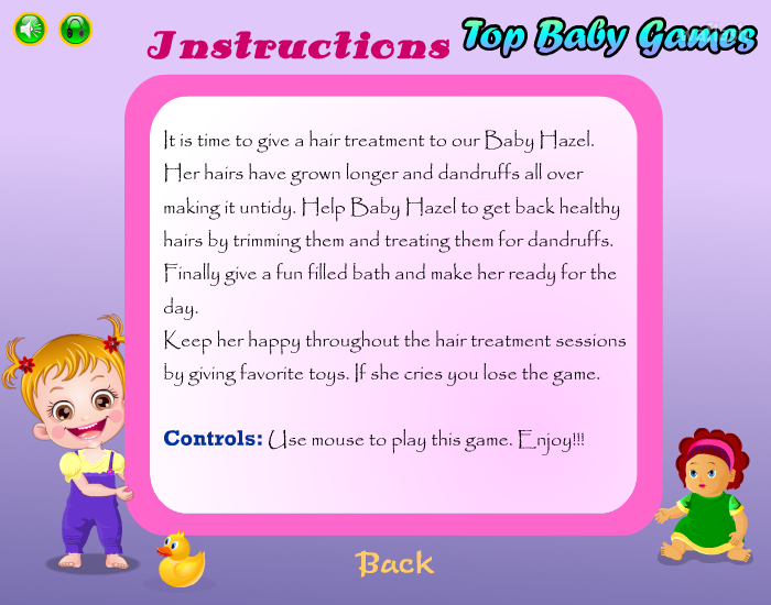 베이비 헤이즐 헤어 케어 (Baby Hazel Hair Care) 게임 화면 2