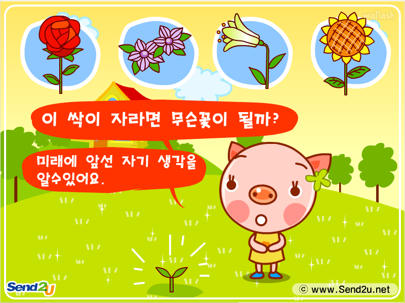 무슨 꽃이 될까? - 미래에 대한 자기 생각을 알아보는 심리테스트 게임 화면 1