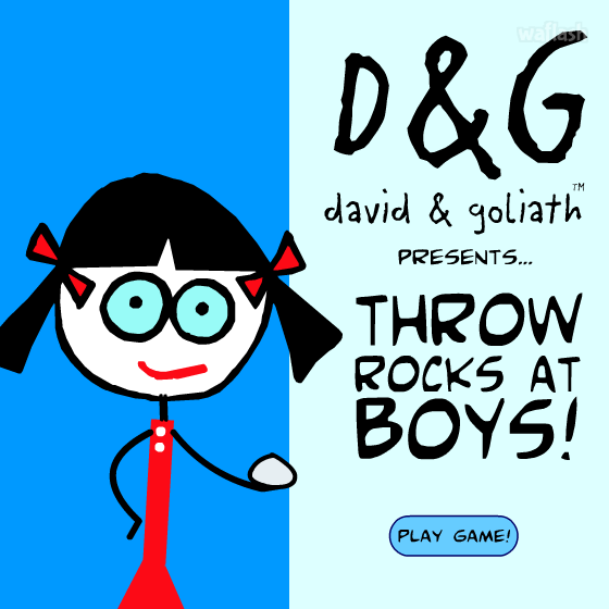 Throw Rocks at Boys - 돌던지기 게임 화면 1