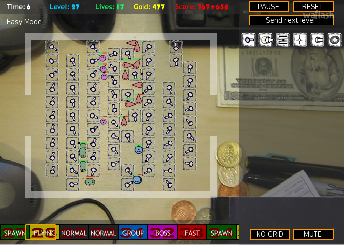 데스크탑 타워 디펜스 (Desktop Tower Defense) 게임 화면 2